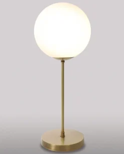 Wohnzimmer Tischlampe Bronze hell Vintage Echt-Messing