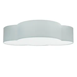 Wolkenlampe Kinderzimmer Grau Stoff 62 cm lang 4x E27