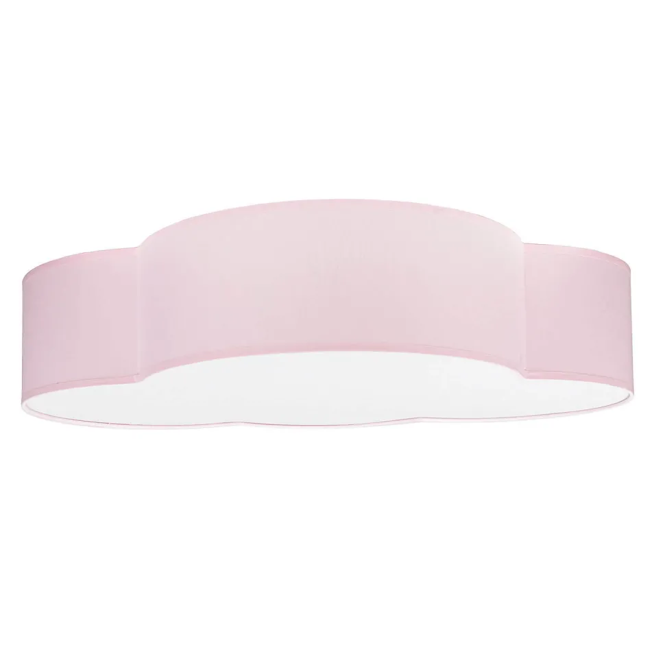 Wolkenlampe Rosa Stoff 62 cm lang 4x E27 Baby Kinder