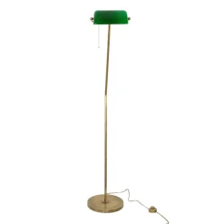 XXL Bankerlampe Messing Glas Wohnzimmer MINISTERO