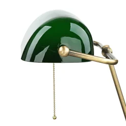 XXL Bankerlampe Messing Glas Wohnzimmer MINISTERO