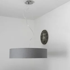 XXL Hängeleuchte in grau