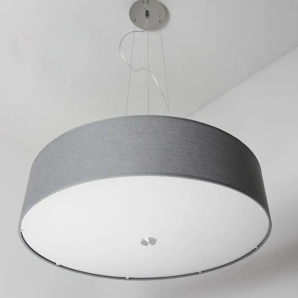 XXL Hängeleuchte in grau