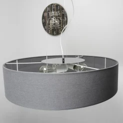 XXL Hängeleuchte in grau