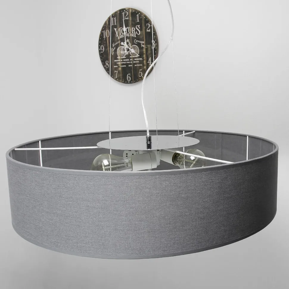 XXL Hängeleuchte in grau