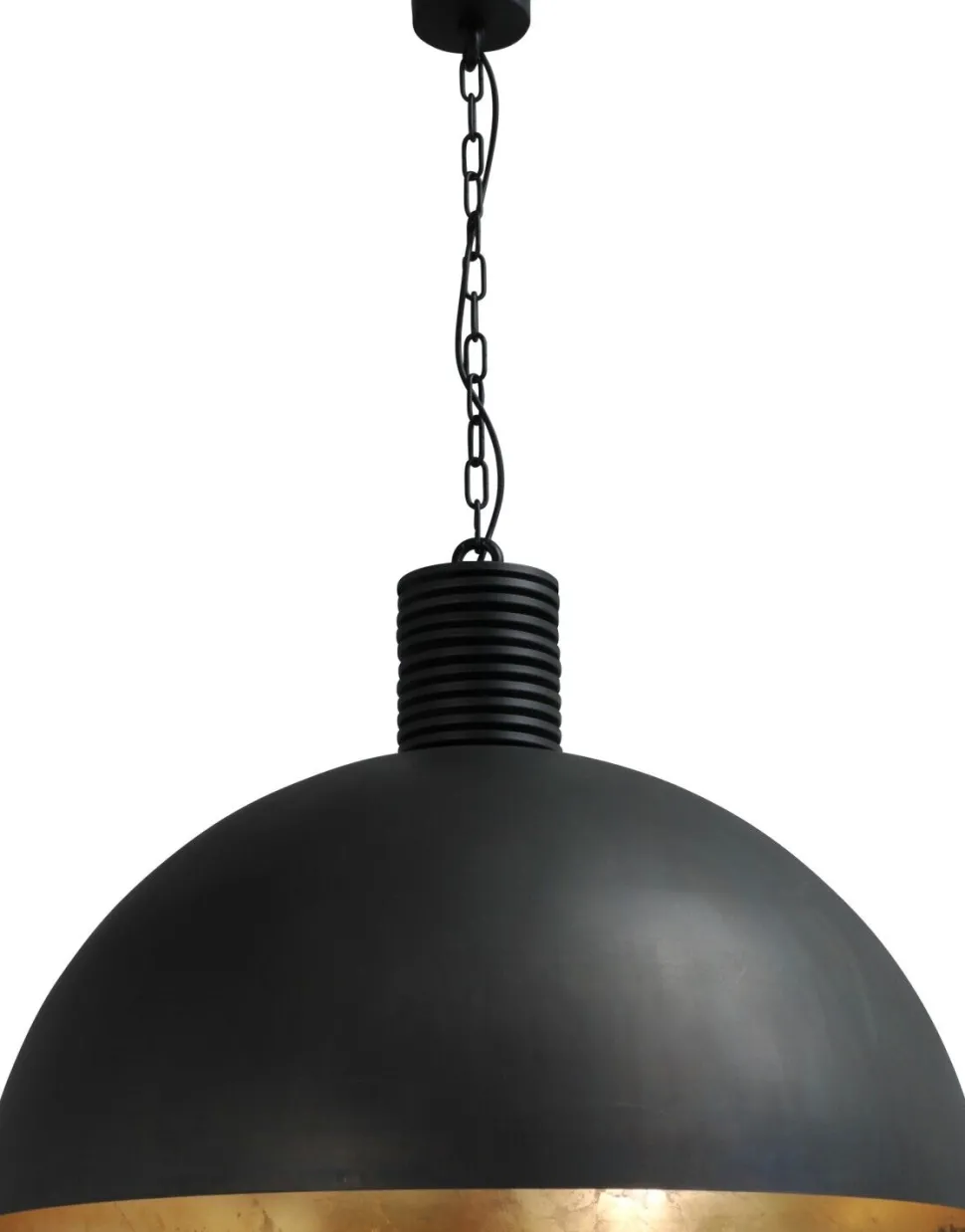 XXL Pendelleuchte Grau Metall Gold Ø80cm LARINO