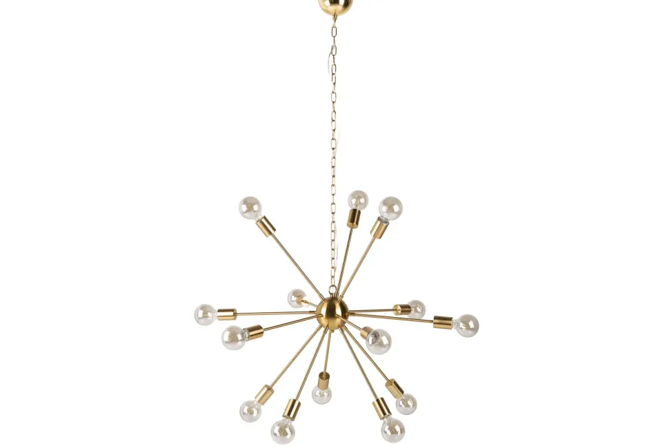 XXL Pendelleuchte Metall L:87 cm E27 14-flammig in Gold