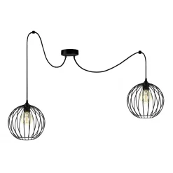 XXL Spider Hängelampe Draht Kugeln Metall E27 L:400 cm