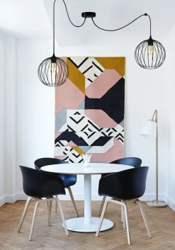 XXL Spider Hängelampe Draht Kugeln Metall E27 L:400 cm