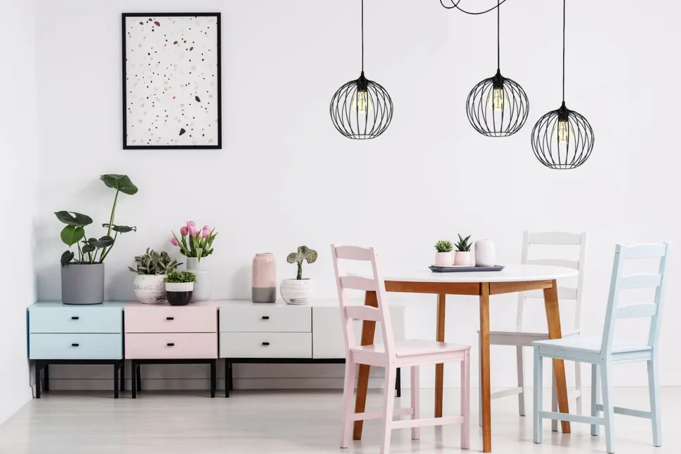 XXL Spider Hängelampe Draht Metall 3-flammig L:400 cm