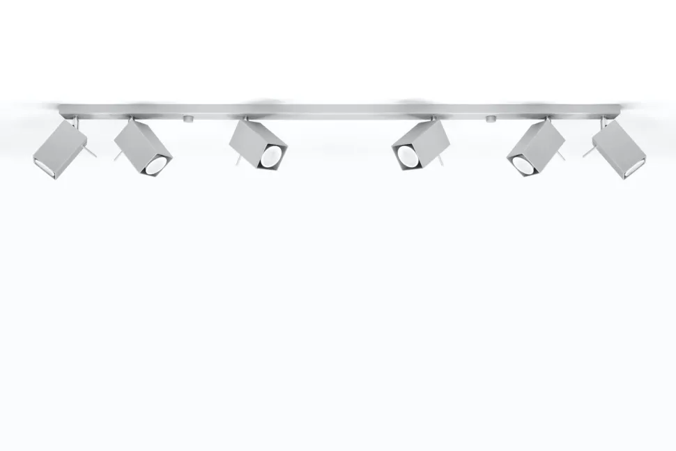 XXL Spot Strahler FALERIA Grau 120 cm lang 6x GU10